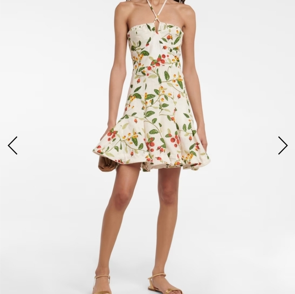 AGUA BY AGUA BENDITAAnturio floral linen minidress - Picture 2 of 5